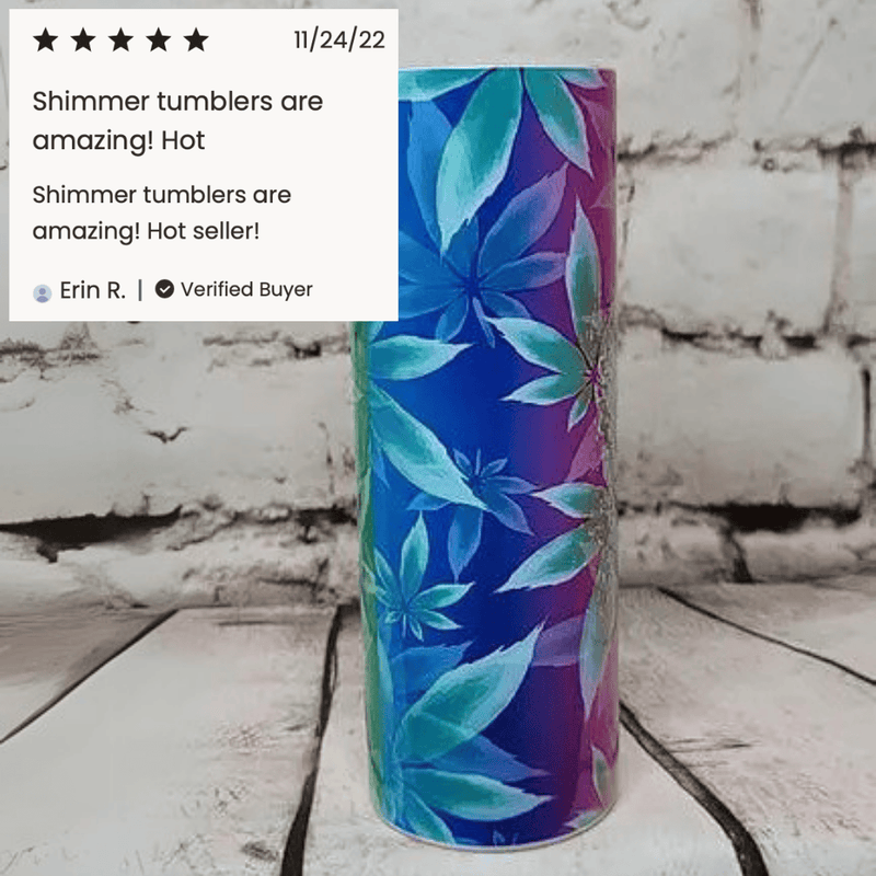 20oz Skinny Tumbler Glitter Shimmer