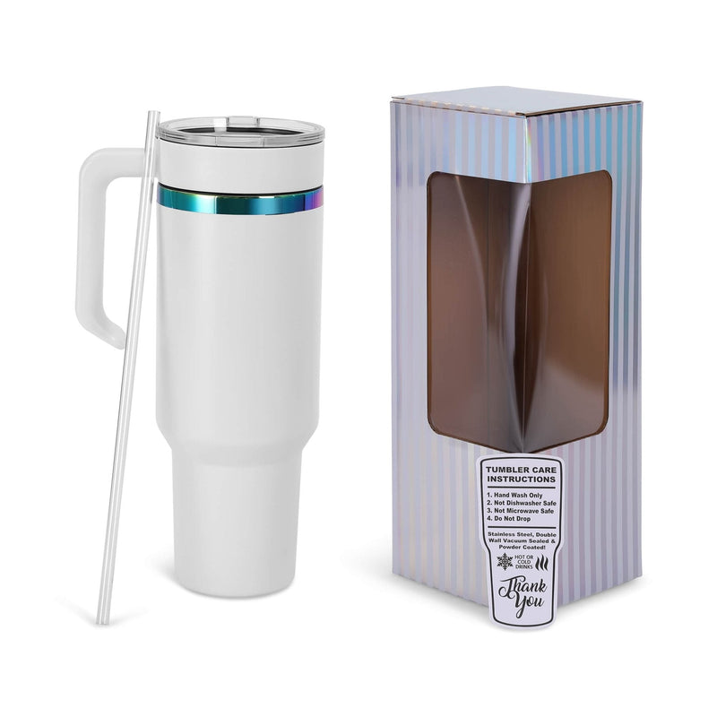 40oz Rainbow Plated Tumbler