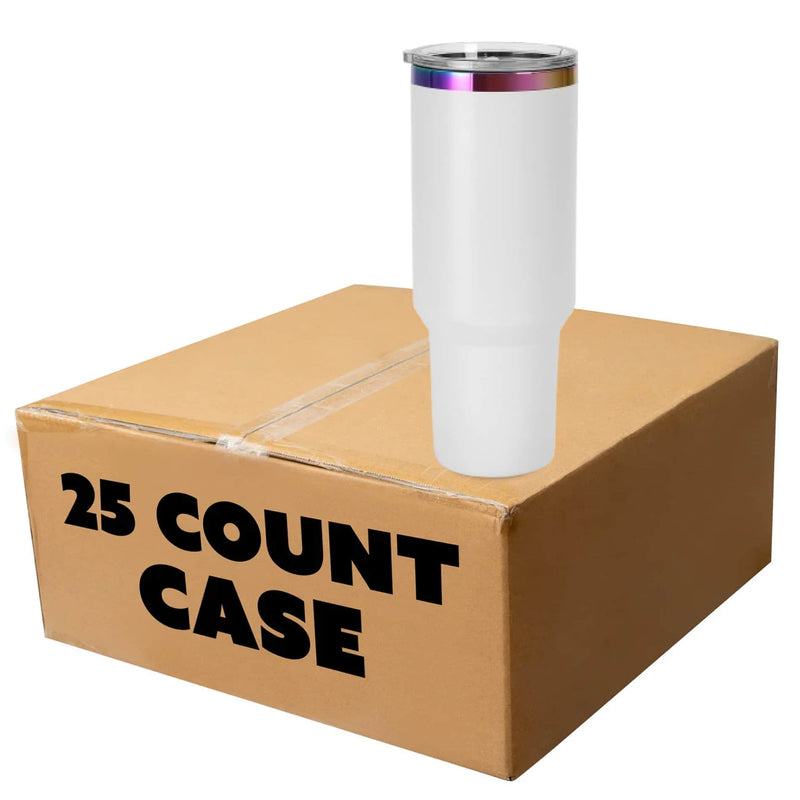 40oz Rainbow Plated Tumbler