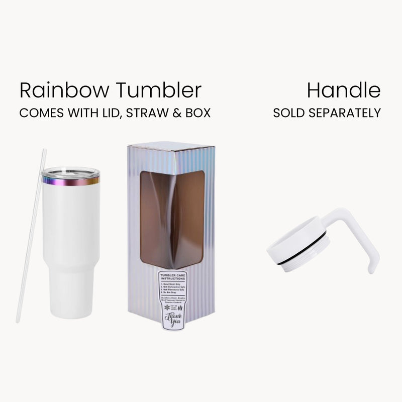 40oz Rainbow Plated Tumbler