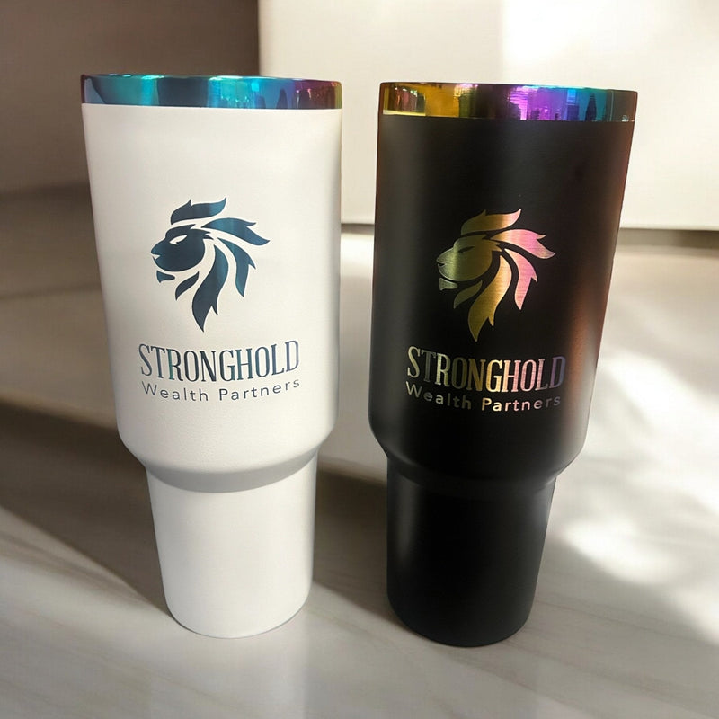 40oz Rainbow Plated Tumbler