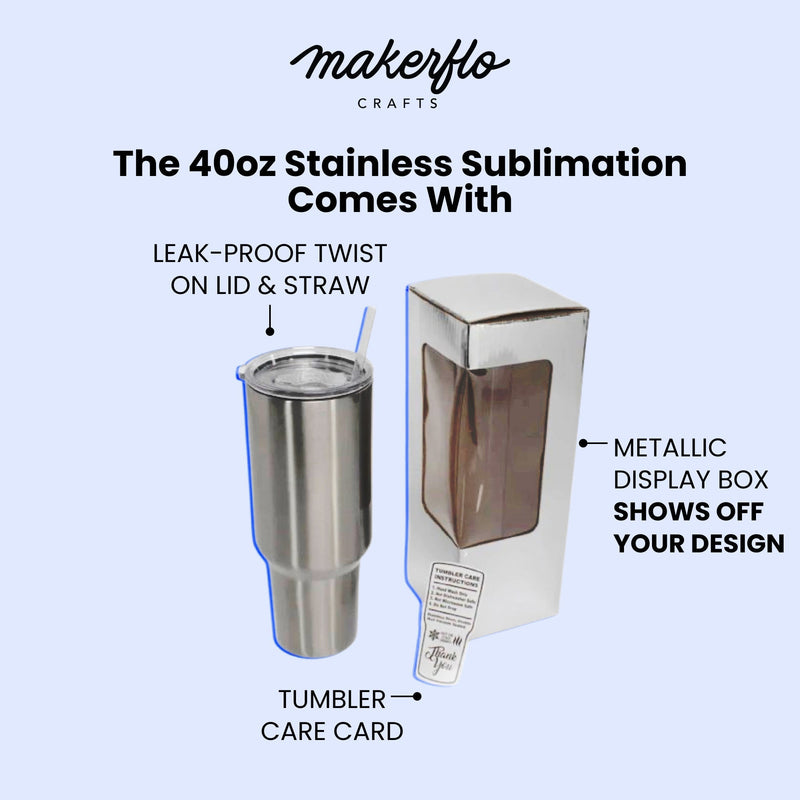 40oz Tumbler Stainless Steel Sublimation