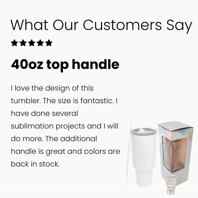 40oz Tumbler Sublimation Glitter Shimmer