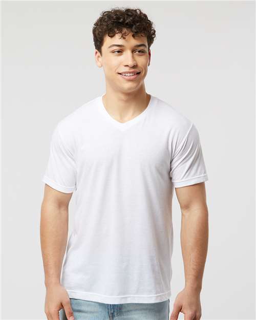 Tultex 207 Poly-Rich V-Neck T-Shirt
