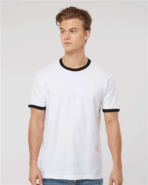 Tultex 246 Fine Jersey Ringer T-Shirt