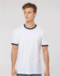 Tultex 246 Fine Jersey Ringer T-Shirt