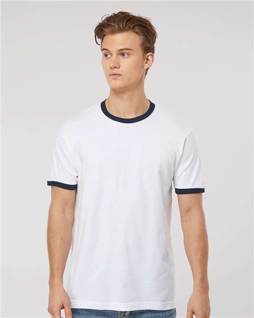 Tultex 246 Fine Jersey Ringer T-Shirt