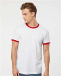 Tultex 246 Fine Jersey Ringer T-Shirt