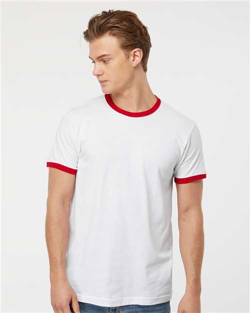Tultex 246 Fine Jersey Ringer T-Shirt